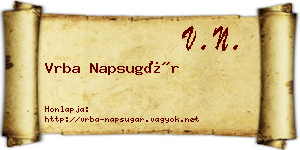 Vrba Napsugár névjegykártya