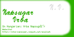 napsugar vrba business card